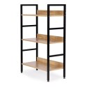 Regał drewniany nowoczesny metalowa rama LOFT 3 półki ModernHome ModernHome