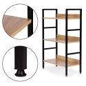 Regał drewniany nowoczesny metalowa rama LOFT 3 półki ModernHome ModernHome