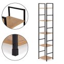 Regał drewniany nowoczesny metalowa rama LOFT 5 półek ModernHome ModernHome