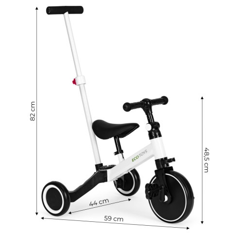 Rower trójkołowy biegowy 2w1 rączka do prowadzenia ECOTOYS ECOTOYS