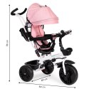 Rowerek trójkołowy spacerówka obracany fotelik 360* różowy ECOTOYS ECOTOYS