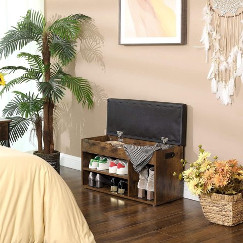 Szafka na buty regał z siedziskiem LOFT drewniana MULTISTORE