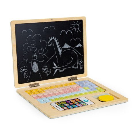 Tablica edukacyjna magnetyczna laptop litery cyfry ECOTOYS ECOTOYS