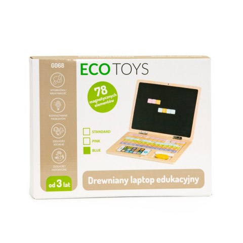 Tablica edukacyjna magnetyczna laptop litery cyfry ECOTOYS ECOTOYS