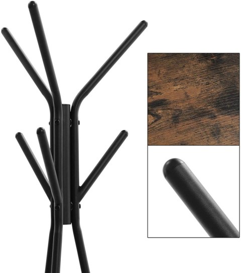 Wieszak stojak podłogowy na ubrania drewniany LOFT LEOBERT