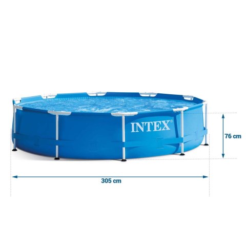 Basen ogrodowy stelażowy 305 x 76 cm 15w1 INTEX 28202 + maszynka do baniek GRATIS