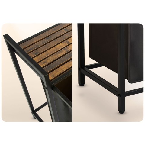 Kosz na pranie bieliznę dwukomorowy na stelażu 80 l Massido