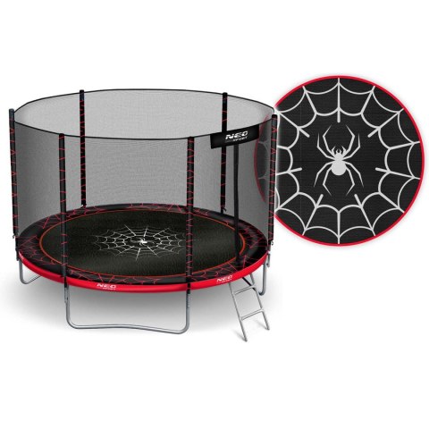 Trampolina ogrodowa 10ft/312cm z siatką zewnętrzną i drabinką Neo-Sport