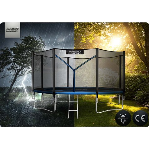 Trampolina ogrodowa 10ft/312cm z siatką zewnętrzną i drabinką Neo-Sport