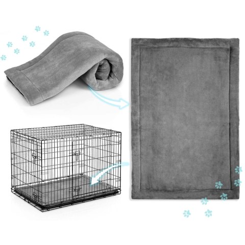 Metalowa klatka kennelowa kojec dla psa + legowisko 107 x 71 x 77 cm PH-202