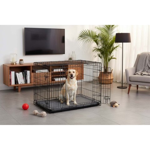 Metalowa klatka kennelowa kojec dla psa + legowisko 107 x 71 x 77 cm PH-202