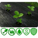 Agrotkanina ogrodowa 1,6 m x 100 m 90 g/m2 + 100 szpilek Plonos - czarna