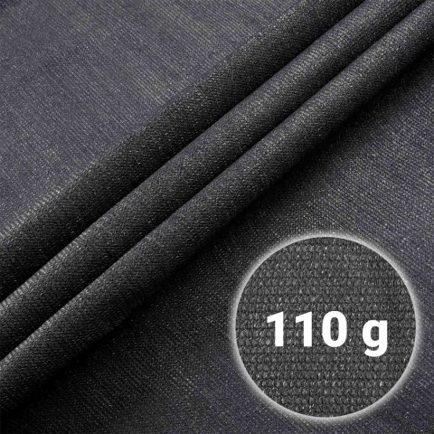 Siatka cieniująca 1,5x25m 110g/m2 + 50 zacisków szara