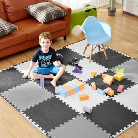 Duża mata piankowe puzzle szachownica Ricokids 180x180cm 9szt