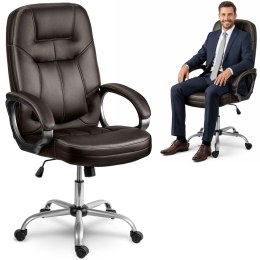 Fotel biurowy obrotowy Sofotel ciemny brąz