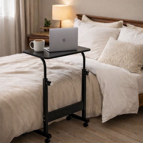 Mobilny stolik pod laptopa biurko dostawiane do fotela czarny ModernHome ModernHome