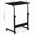 Mobilny stolik pod laptopa biurko dostawiane do fotela czarny ModernHome ModernHome