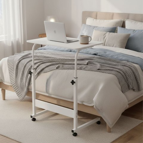 Mobilny stolik pod laptopa biurko dostawiane do fotela kanapy biały ModernHome ModernHome