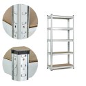 Regał magazynowy 180x90x40 cm stal galwanizowana 5 półek 875 kg ModernHome ModernHome