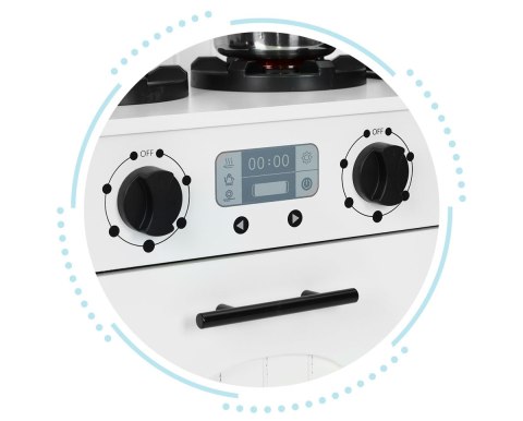 Drewniana kuchnia dla dzieci piekarnik palniki mikrofala akcesoria ECOTOYS ECOTOYS