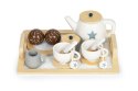 Drewniany zestaw do herbaty dzbanek filiżanki 17 elementów ECOTOYS ECOTOYS