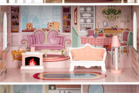 Duży domek dla lalek z kompletem mebelków ECOTOYS ECOTOYS