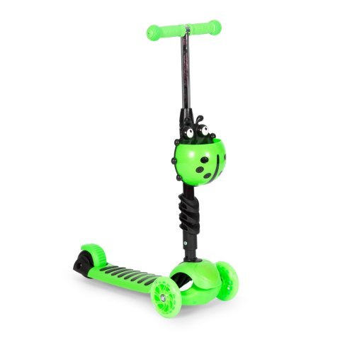 Hulajnoga trójkołowa balansowa led 3w1 świecące kółka - Zielona ECOTOYS ECOTOYS