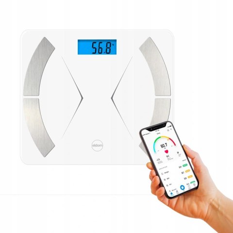 Inteligentna waga łazienkowa bluetooth Eldom TWO500 biała ELDOM