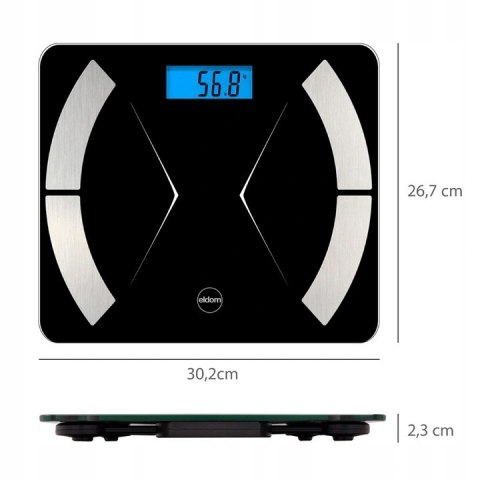 Inteligentna waga łazienkowa bluetooth Eldom TWO500 biała ELDOM