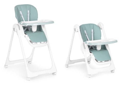 Krzesełko fotelik do karmienia regulacja wysokości ekoskóra pasy podwójna tacka ECOTOYS ECOTOYS