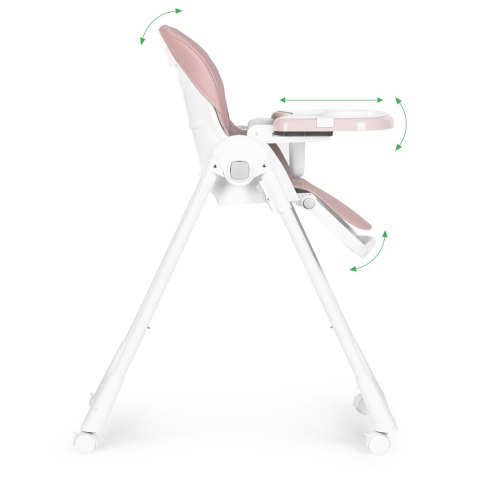 Krzesełko fotelik do karmienia regulacja wysokości ekoskóra pasy podwójna tacka ECOTOYS ECOTOYS