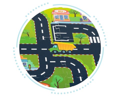 Mata piankowa dla dzieci puzzle miasto ulice drogi IPLAY IPLAY