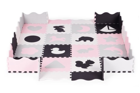 Mata piankowa z płotkiem puzzle suchy basen 36 elementów ECOTOYS ECOTOYS