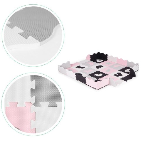 Mata piankowa z płotkiem puzzle suchy basen 36 elementów ECOTOYS ECOTOYS