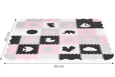 Mata piankowa z płotkiem puzzle suchy basen 36 elementów ECOTOYS ECOTOYS