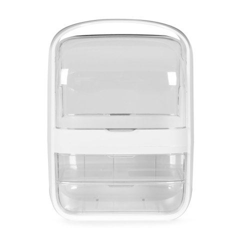 Organizer na kosmetyki skrzynka z szufladami - białe ModernHome