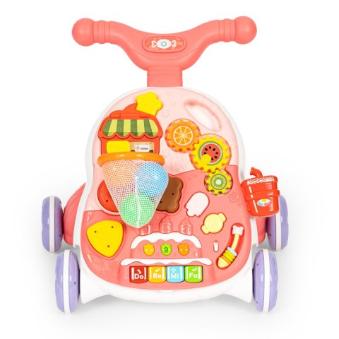 Pchacz interaktywny 2w1 chodzik i stolik edukacyjny z dźwiękami HUANGER