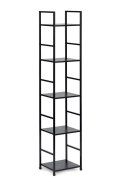Regał drewniany nowoczesny metalowa rama LOFT 5 półek czarny ModernHome ModernHome