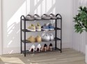 Regał na buty metalowy 4 półki 12 par butów czarny ModernHome ModernHome
