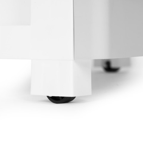 Regał z 5 wysuwanymi szufladami nogi z kółkami szary ModernHome ModernHome