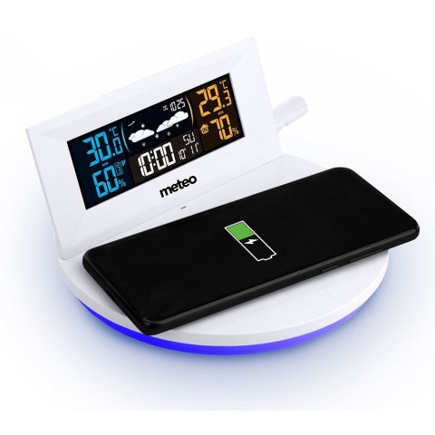 Stacja pogodowa Meteo SP94 z szybką ładowarką indukcyjną METEO