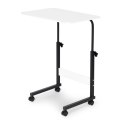 Stolik pod laptopa z kółkami biurko dostawiane do fotela kanapy biały ModernHome ModernHome