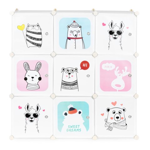 Szafka regał dla dzieci modułowa 9 półek dziecięca ModernHome