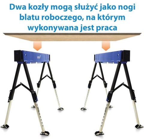 Składany koziołek roboczy 2 sztuki