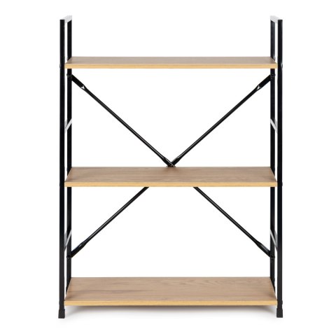 Regał drewniany metalowa rama szeroki LOFT 3 półki ModernHome ModernHome