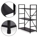 Regał drewniany metalowa rama szeroki LOFT 3 półki czarny ModernHome ModernHome