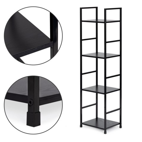 Regał drewniany nowoczesny metalowa rama LOFT 4 półki ModernHome ModernHome