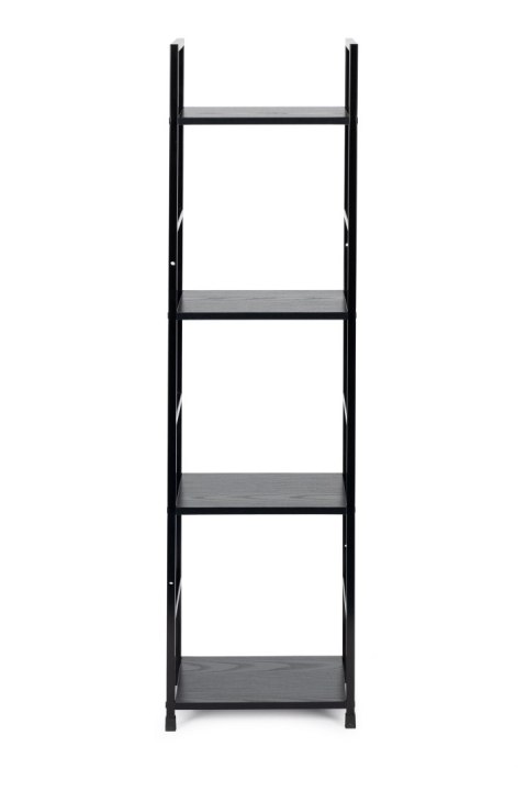 Regał drewniany nowoczesny metalowa rama LOFT 4 półki czarny ModernHome ModernHome