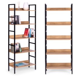 Regał loftowy wysoki 5 półek metal MDF ModernHome ModernHome