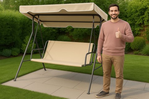 Siedzisko podkład do huśtawki ogrodowej 127x100 cm beżowe MultiGarden MultiGarden